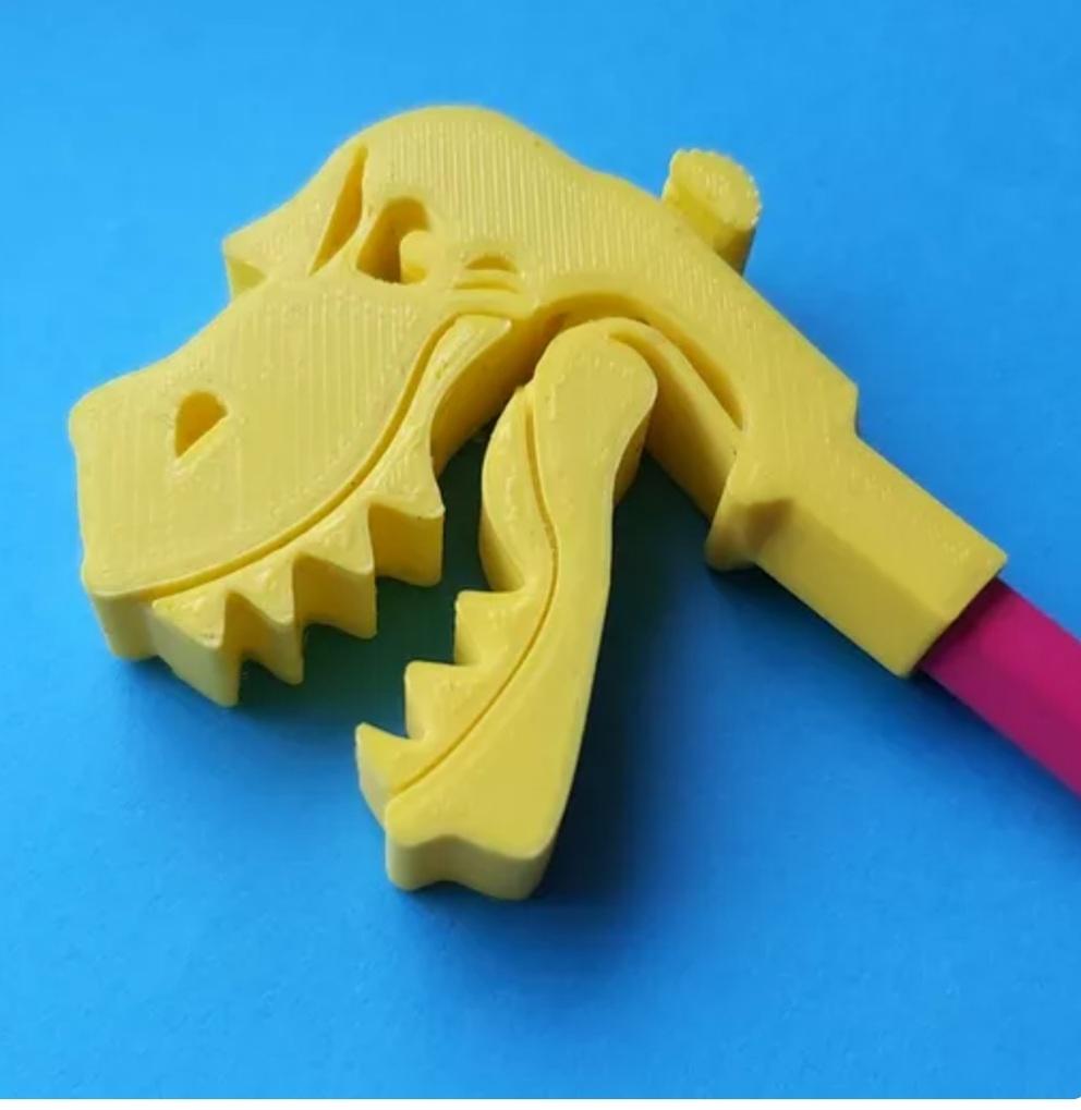 Dino pencil attachment 3d model