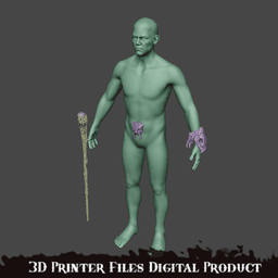 Fantasy Staff of Sheogorath Cosplay set TES Oblivion Remaster 3d model