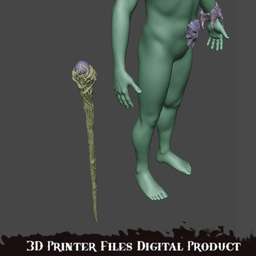 Fantasy Staff of Sheogorath Cosplay set TES Oblivion Remaster 3d model