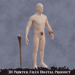 Fantasy Staff of Sheogorath Cosplay set TES Oblivion Remaster 3d model