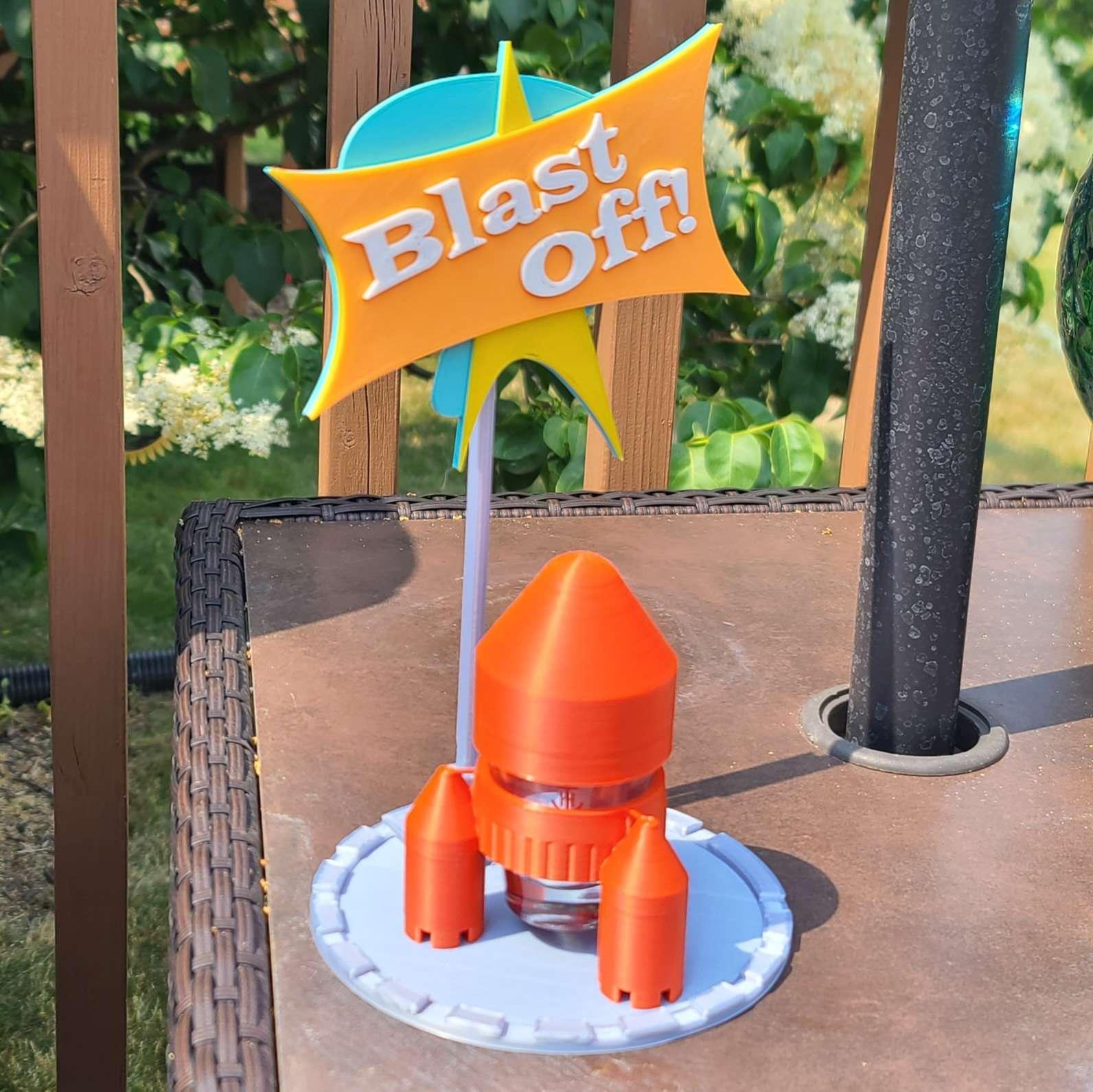 Blast Off! - Rocket Shot Glass - 4th Of July - Summer - Bar Décor 3d model
