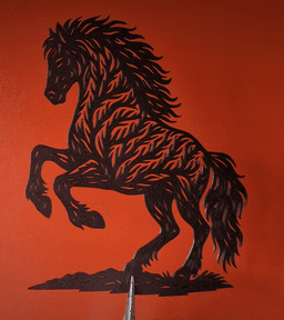 Majestic Wild Horse 2D Wall Art 3d model