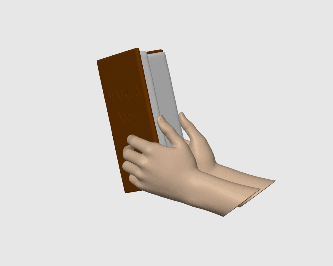 Reading Cat Hands - Of Mice and Men 3d model