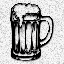 BEER MUG wall art Bar sign home decor 3d model