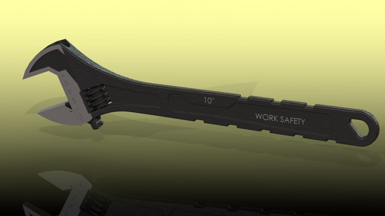 Adjustable Wrench (Llave ajustable) 3d model