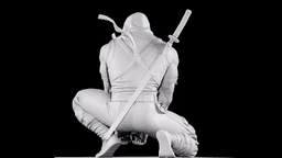 Tactical Ninja Shinobi - Azure Assassin Collectible Statue 3d model