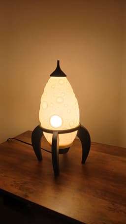 Retro Rocket Lamp 3d model