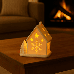 ADVENT LED TEALIGHT HOUSE / WITH SCREW CAP / CHRISTMAS DECOR / CHRISTMAS GIFT 3d model