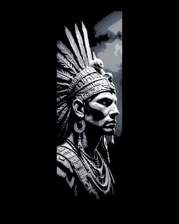 Statues of an Aztek Chief - Set of bookmarks 3d model