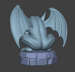 Little Gargoyle Statuette – Gothic Fantasy Creature 3d model