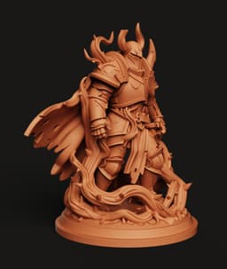 Dark Knight Statue | Chaos Warrior Figure | Fantasy Knight Sculpture | 3D Printed Warrior 3d model