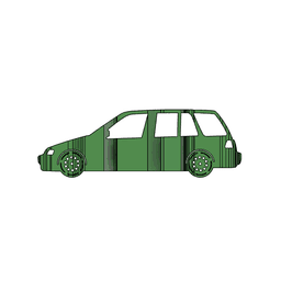 Honda Civic EF Wagon 3D Car Flip Art Desk Display 3d model