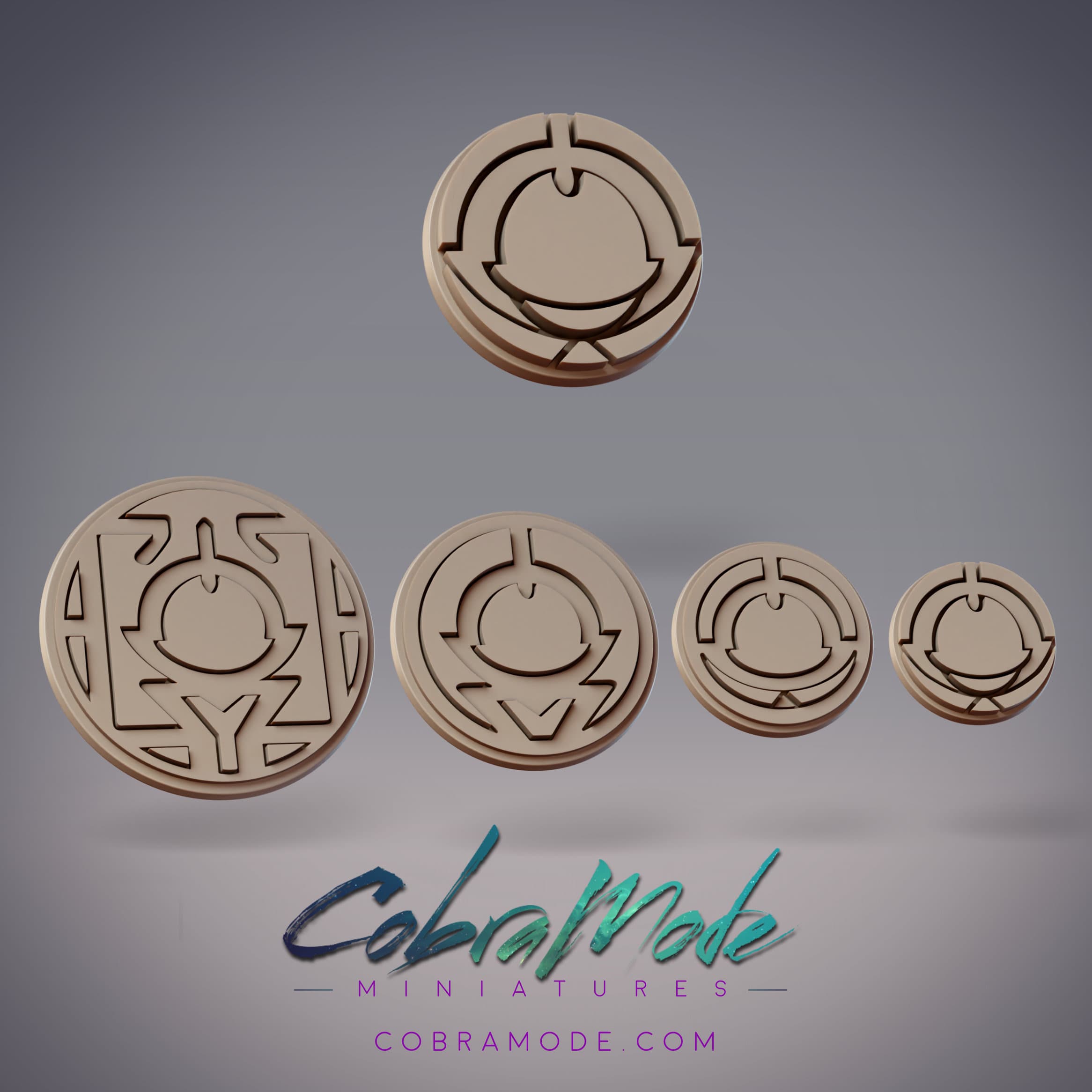 Nemesis Emblem Base Pack (4pcs) 3d model