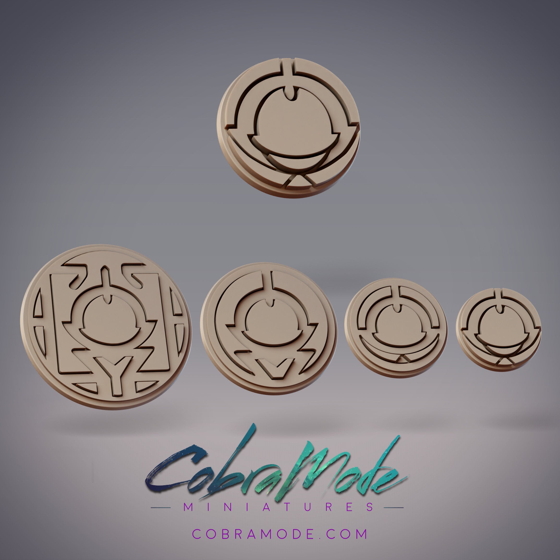 Nemesis Emblem Base Pack (4pcs) 3d model