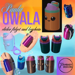 Paula the Owala Clicker Fidget and Keychain 3d model