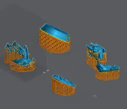 Blastoise Diorama 3d model