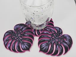 Beautiful Monstera Coasters - .3mf file 3d model