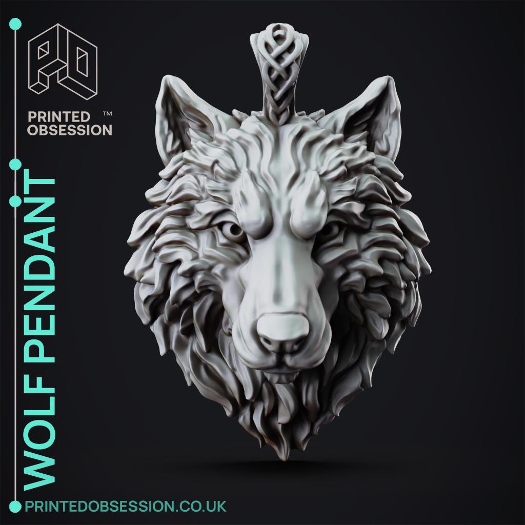 Wolf pendant - Jewellery 3d model