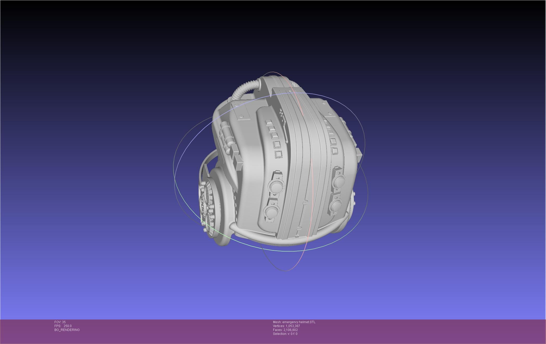 Alien Nostromo Emergency Helmet Printable Assembly 3d model