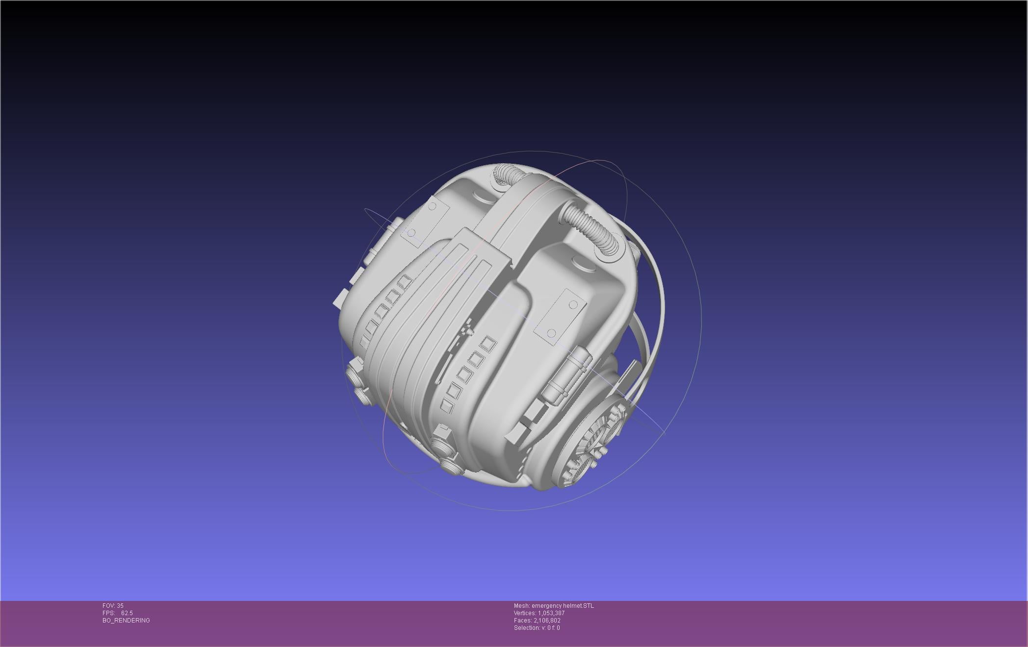 Alien Nostromo Emergency Helmet Printable Assembly 3d model