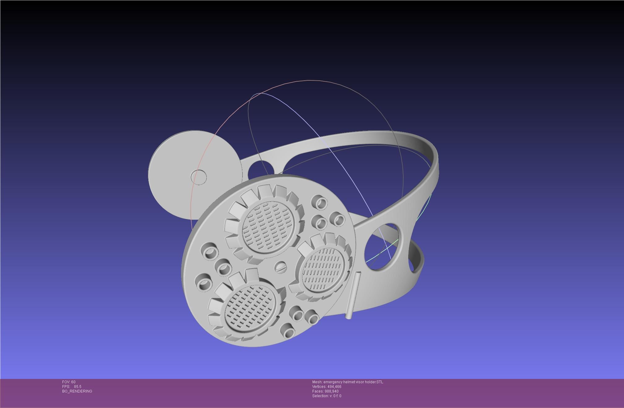 Alien Nostromo Emergency Helmet Printable Assembly 3d model