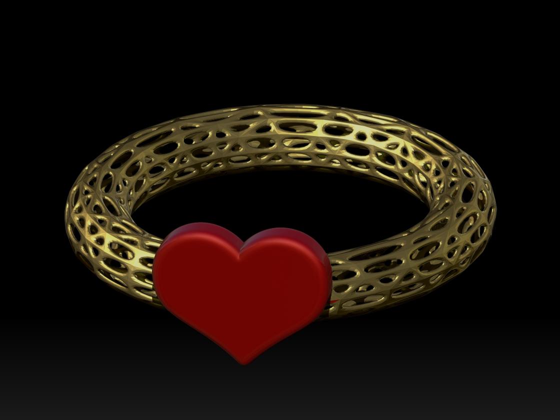 ring heart.stl 3d model