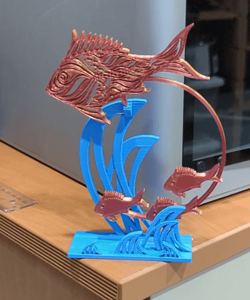 A layer adhesion issue caused a wave to break off on the left side, but it still looks and works great!