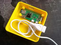 Pi Zero W Printserver Enclosure for micro USB zu USB OTG Adapter 3d model