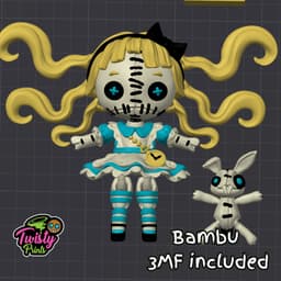 Wanderlust Girl with Rabbit (September 2024 Subscriber Exclusive) 3d model