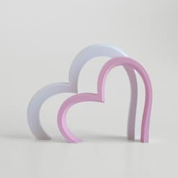 Double Heart Decor 3d model