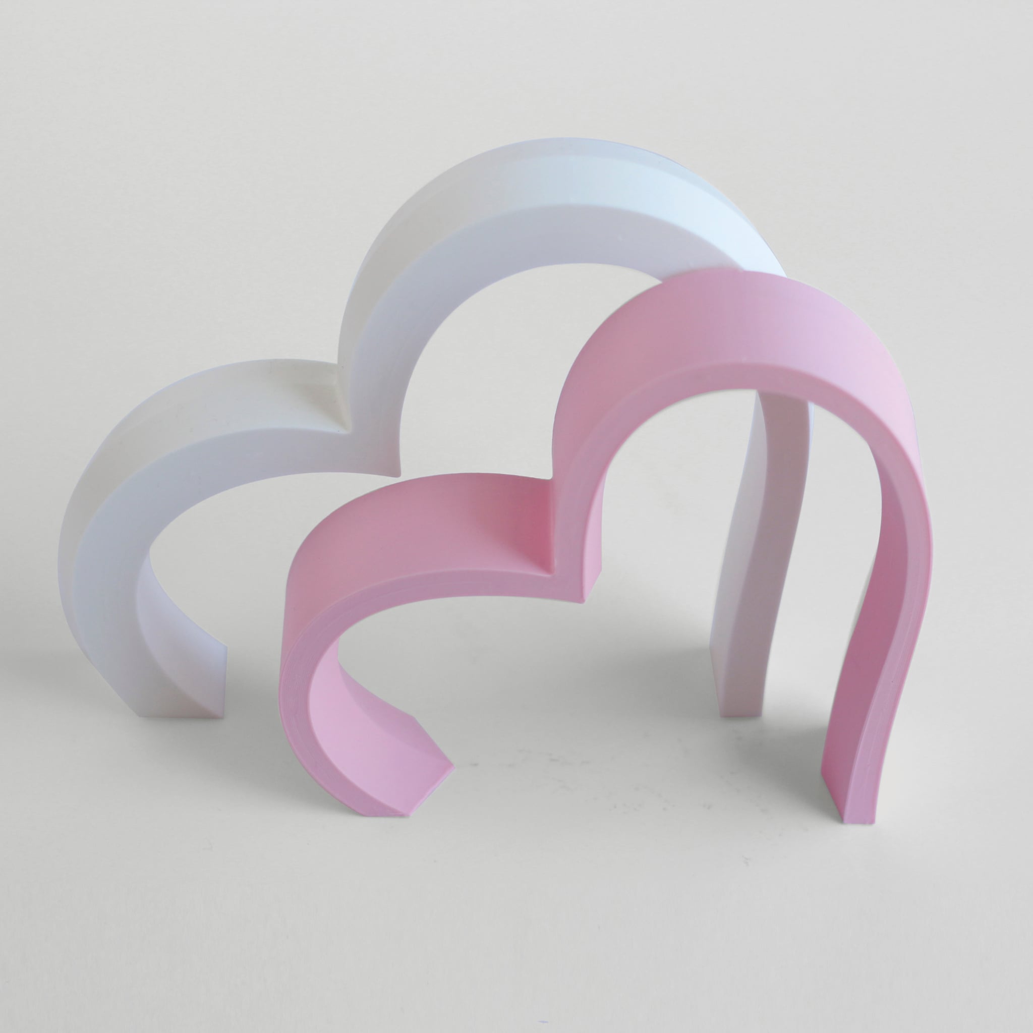 Double Heart Decor 3d model