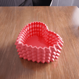 Parametric Textured Heart Box & Desk Organizer 3d model