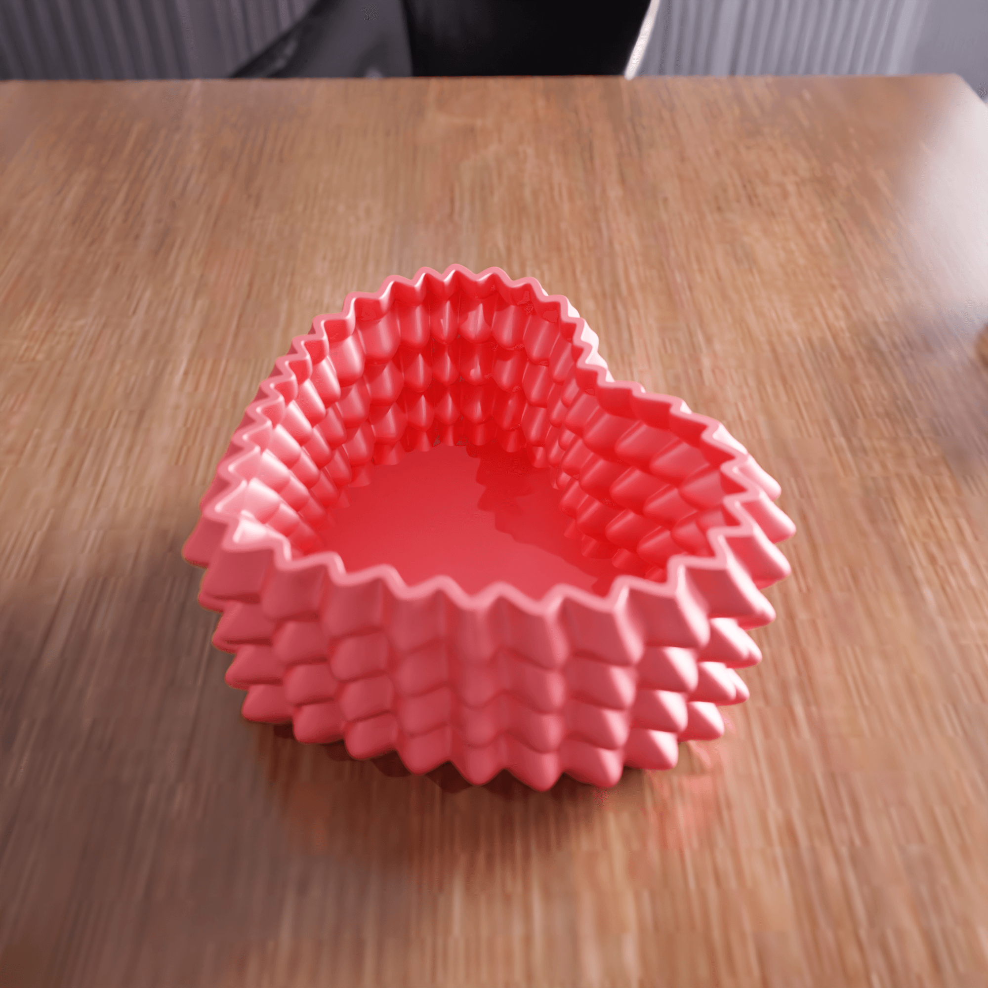 Parametric Textured Heart Box & Desk Organizer 3d model