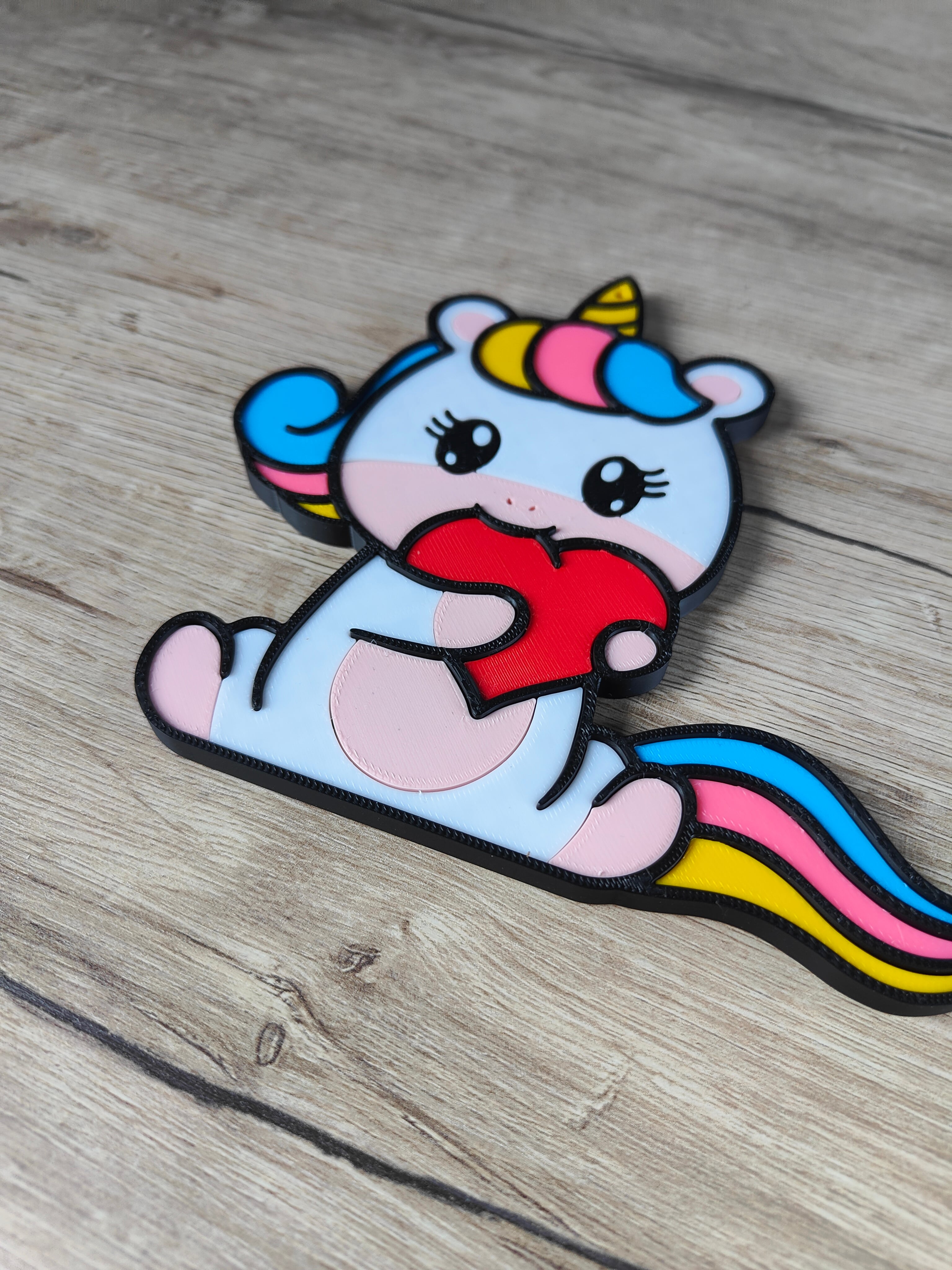 Unicorn Keychain 3d model