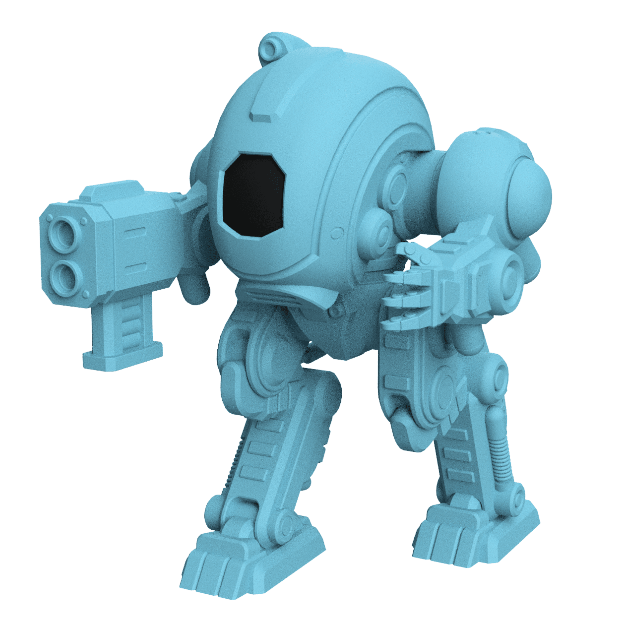 Xeno Mech Modular Miniature: Alien Mech Battle Unit for Tabletop Wargames – Royalty-Free 3d model