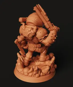 Doom Slayer Statue | Eternal Warrior Figure | Sci-Fi Horror Gaming 3D Model 3d model