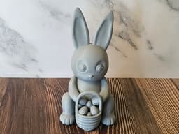 Easter Bunny With Basket 3d model