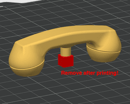 Retro Telephone Fidget Clicker Keychain 3d model