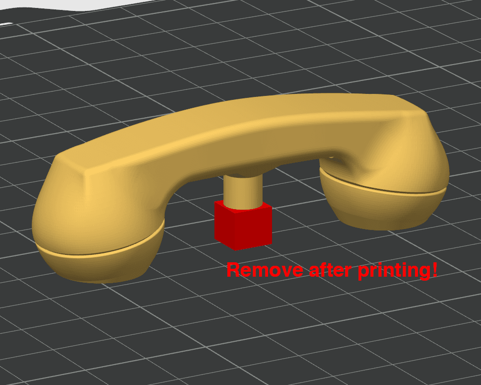 Retro Telephone Fidget Clicker Keychain 3d model