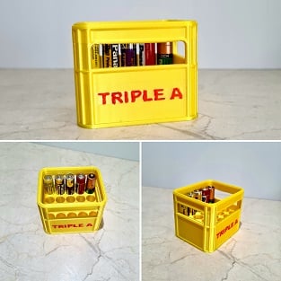 Triple A battery crate #FunctionalArt 3d model
