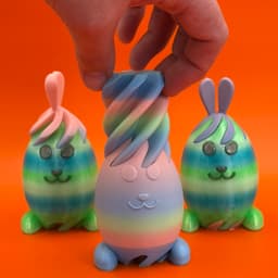 Easter Bunny Spiral Passthrough Fidget Toy 3d model