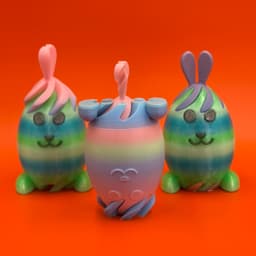 Easter Bunny Spiral Passthrough Fidget Toy 3d model