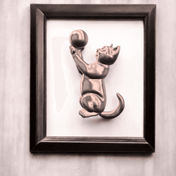 Cat Wall Art 3d model