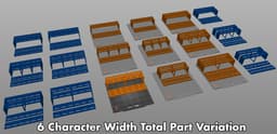 LEGO Minifigure Stackable Stand / Shelves - 6 Main Variations For 2-8 Characters! 3d model