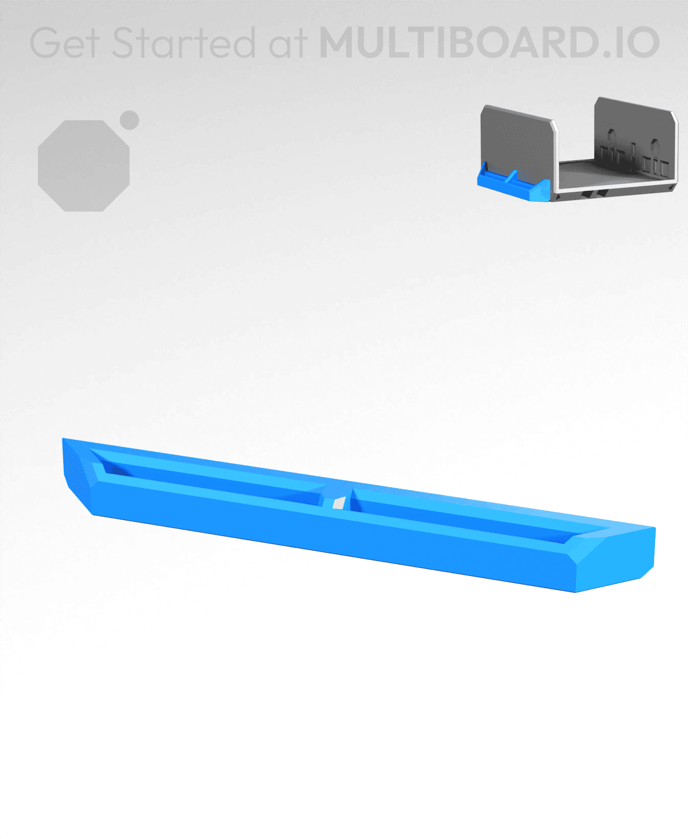 2 CU - Multibin Drawer Short Handle 3d model