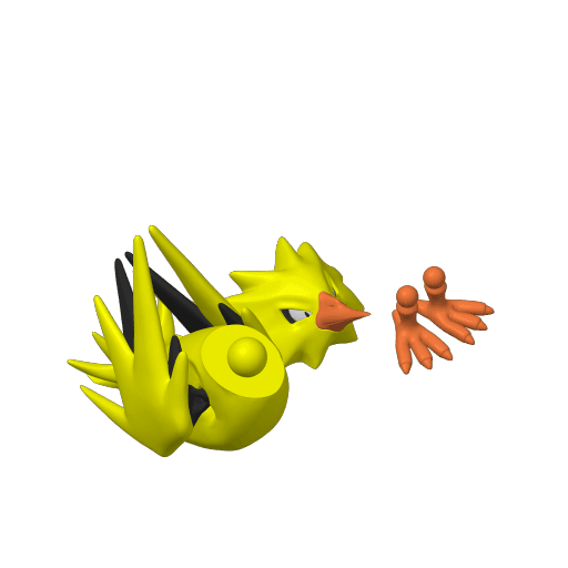 Articulating Zapdos - Pokemon 3d model