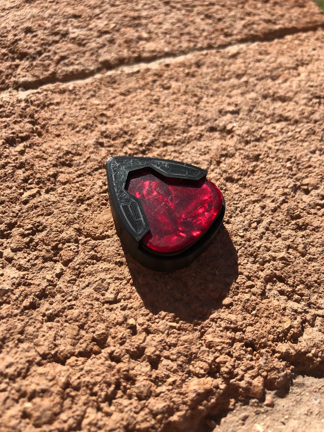 Spring Loaded Guitar Pick Holder 3d model