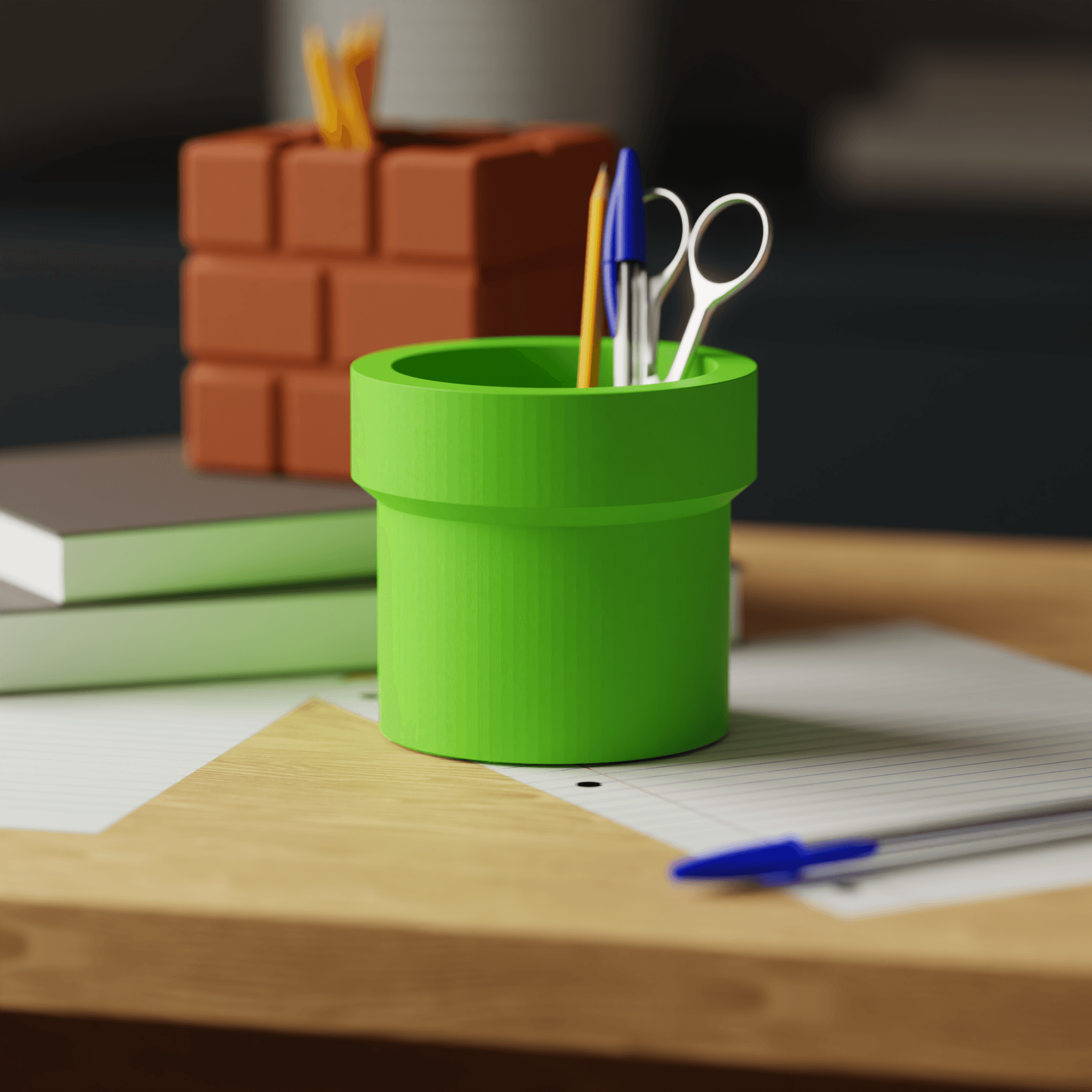 RETRO BLOCK Collection - Pen Holder Set 3d model