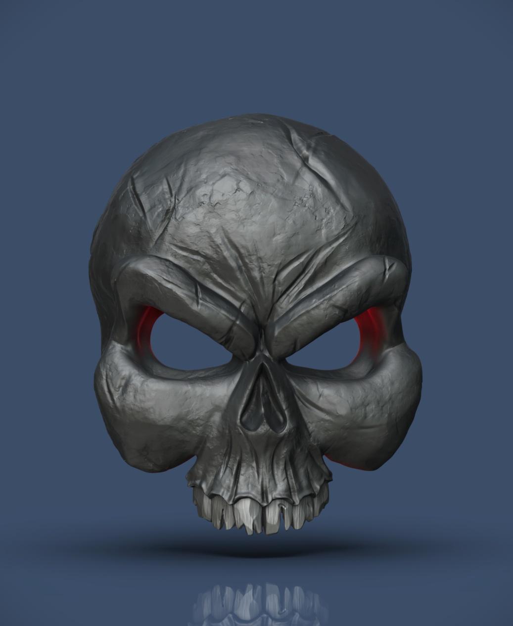 Stylized Stone Reaper Mask -"Grim Reaper" (Sculptober Day 21) 3d model