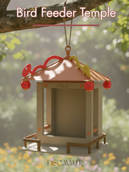Bird Feeder Temple 3d model